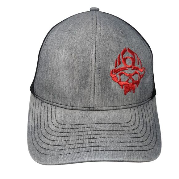 Black Helmet Apparel Snapback Trucker Cap Gray One Size Adjustable Mesh Back - Picture 1 of 9